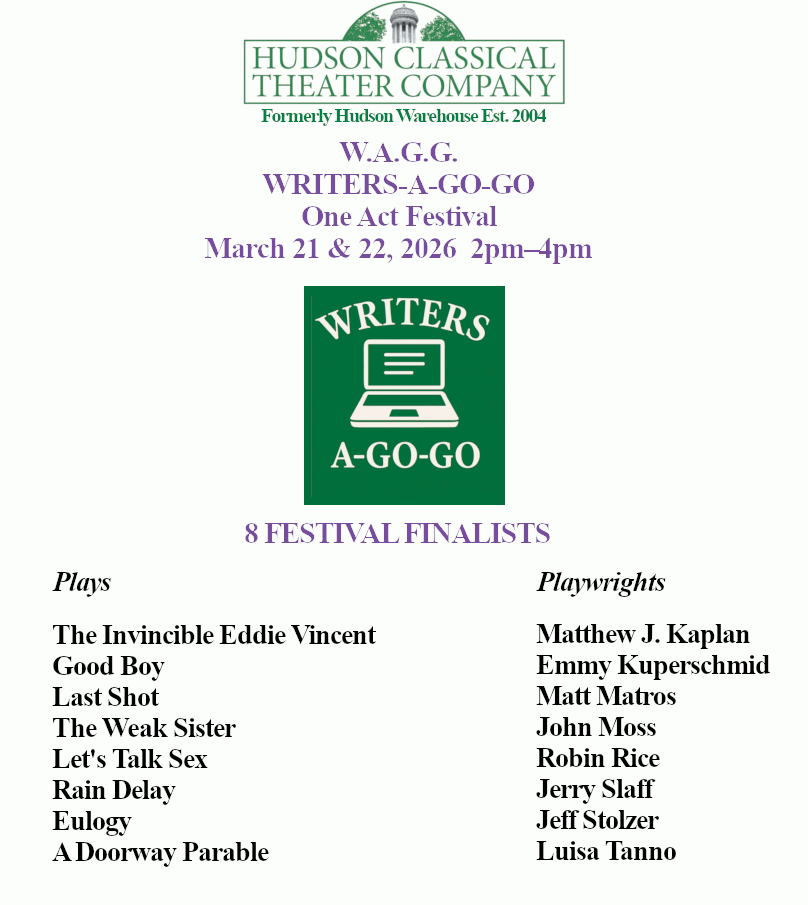 Writers-a-Go-Go (W.A.G.G.) Festival of One-Act plays