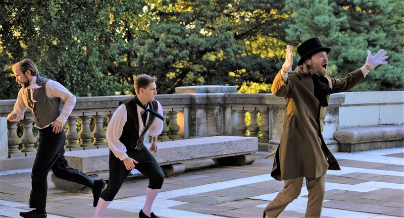 Josh panicking with Tristan and James Hudson Classical Theater--The Count of Monte Cristo